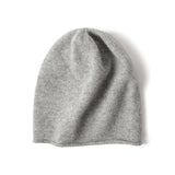 Women’s 100% Cashmere Slouchy Beanie Hat Soft Lightweight Knit Winter Cap