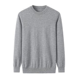Men’s 100% Cashmere Crewneck Sweater Luxury Soft Lightweight Long Sleeve Pullover
