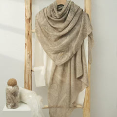 Paisley Print Cashmere Scarf for Women Lightweight Patterned Shawl & Elegant Soft Wrap