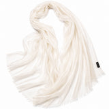 Featherweight 100% Cashmere Scarf for Women Ultra Lightweight Luxury Travel Wrap & Soft Airy Shawl