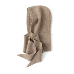 Women's 100% Cashmere Hooded Scarf Soft Cashmere Balaclava Hooded Wrap