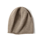 Women’s 100% Cashmere Slouchy Beanie Hat Soft Lightweight Knit Winter Cap