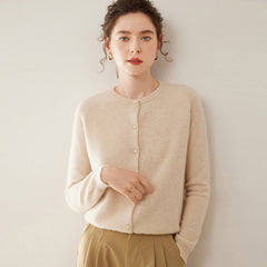 Women’s Fine Knit 100% Cashmere Cardigan Lightweight Soft Button Cardigan