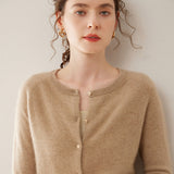 Women’s Fine Knit 100% Cashmere Cardigan Lightweight Soft Button Cardigan