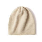 Women’s 100% Cashmere Slouchy Beanie Hat Soft Lightweight Knit Winter Cap