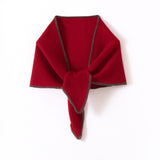 100% Cashmere Contrast Edge Triangle Shawl Soft Knit Shoulder Wrap