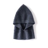 100% Cashmere Knit Hood Scarf Winter Warm Balaclava Hat