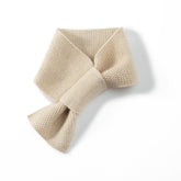 100% Cashmere Bow Scarf Soft Knit Ribbon Neck Warmer