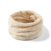 Soft 100% Cashmere Cable Open-knit Neck Warmer Infinity Snood