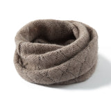 Soft 100% Cashmere Cable Open-knit Neck Warmer Infinity Snood
