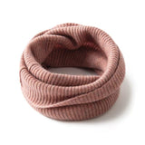 100% Cashmere Ribbed Neck Warmer Soft Knit Infinity Snood