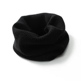 100% Cashmere Ribbed Neck Warmer Soft Knit Infinity Snood