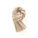 100% Cashmere Ribbed Scarf Soft Knit Winter Wrap Scarf for Women