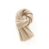 100% Cashmere Ribbed Scarf Soft Knit Winter Wrap Scarf for Women
