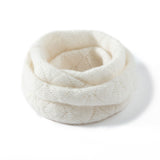 Soft 100% Cashmere Cable Open-knit Neck Warmer Infinity Snood