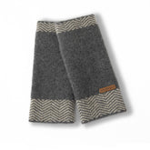100% Cashmere Fingerless Gloves Color Block Thick Knit Half Finger Gloves