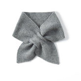 100% Cashmere Knit Neck Warmer Soft Cross-Over Pull-Through Scarf