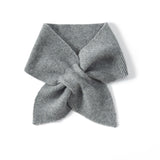 100% Cashmere Knit Neck Warmer Soft Cross-Over Pull-Through Scarf