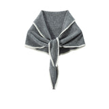 100% Cashmere Triangle Shawl Scarf Soft Wrap with Contrast Edge & Draped Design