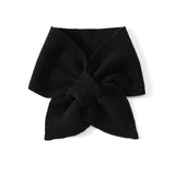 100% Cashmere Knit Neck Warmer Soft Cross-Over Pull-Through Scarf