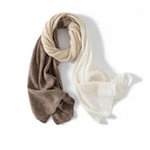 100% Cashmere Scarf with Diamond Knit Pattern Soft Wrap with Textured Design