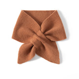 100% Cashmere Knit Neck Warmer Soft Cross-Over Pull-Through Scarf
