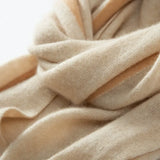 100% Cashmere Color Block Scarf Soft Warm Winter Wrap for Women