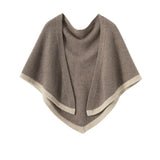 100% Cashmere Poncho Shawl Knit Cape Wrap Sweater for Women