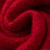 Women’s 100% Cashmere V-Neck Sweater with Raw Edge Trim