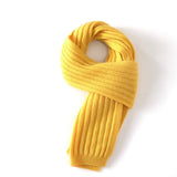 100% Cashmere Scarf Soft Ribbed Knit Winter Neck Warmer for Kids
