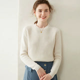 Women’s Cashmere Wool Crew Neck Thick Knit Sweater