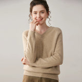 Women’s Cashmere Soft Knit Pullover V-Neck Sweater