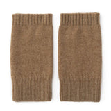 100% Cashmere Arm Warmers Ribbed Knit Fingerless Gloves with Long Cuff