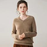 Women’s Cashmere Soft Knit Pullover V-Neck Sweater
