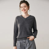 Women’s Cashmere Soft Knit Pullover V-Neck Sweater