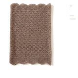 100% Cashmere Lace Knit Scarf Loop Neck Warmer with Openwork Pattern