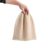 100% Cashmere Beanie Hat Knit Winter Cap with Classic Rolled Edge
