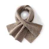 Women’s Cable Knit Cashmere Scarf Soft Winter Neck Warmer