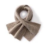 Women’s Cable Knit Cashmere Scarf Soft Winter Neck Warmer