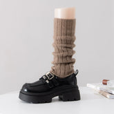 100% Pure Cashmere Ribbed Leg Warmers Knit Ankle & Calf Warmers