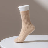 100% Cashmere Ribbed Crew Knit Short Socks for Women & Men