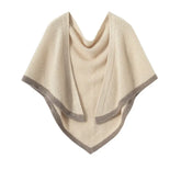 100% Cashmere Poncho Shawl Knit Cape Wrap Sweater for Women