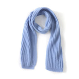 100% Cashmere Scarf Soft Ribbed Knit Winter Neck Warmer for Kids