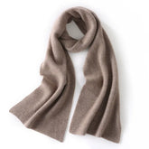 100% Cashmere Ribbed Knit Thick Long Winter Scarf for Women & Men