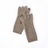 Women's Cashmere Cable Knit Touchscreen Gloves Warm Winter Soft Gloves