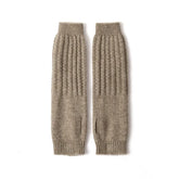 Women’s 100% Cashmere Long Fingerless Gloves Knit Wrist & Arm Warmers