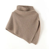 100% Cashmere Knit Dickey Mock Turtleneck Shoulder Warmer for Women