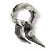 100% Cashmere Color Block Triangle Scarf Soft Knit Contrast Shawl Neck Wrap