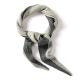 100% Cashmere Color Block Triangle Scarf Soft Knit Contrast Shawl Neck Wrap