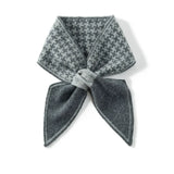 100% Cashmere Houndstooth Knit Scarf for Women Soft Winter Neck Wrap